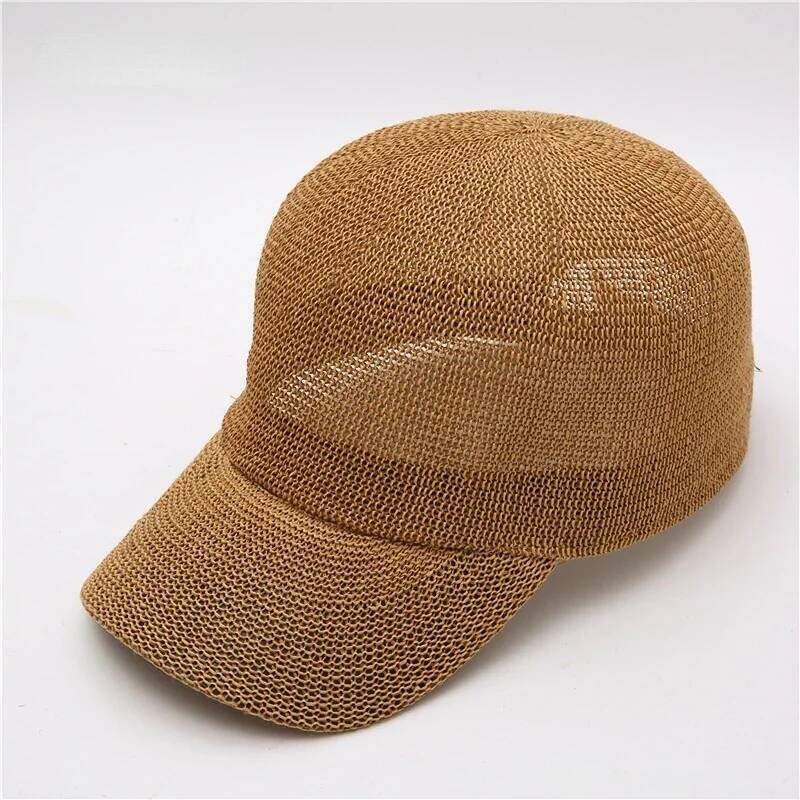 Sunscreen Summer Baseball Caps Adjustable Fashion Solid Color Anti-UV New Straw Hat Woman Outdoor Casual Hats Beach Sun Cap ddmythur