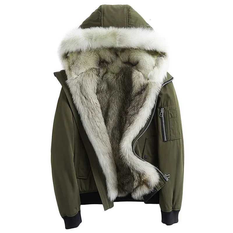 Winter Fur Parka Mens Fur Jacket Coat 2025 Wolf Fur Liner Detachable Jackets and Coats Warm Thickened Snow Wear SGG803 W250920
