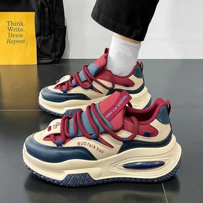 Fashion Platform Vulcanized Sneakers Men Korean Casual Shoes For Men Street Style Chunky Social Mens Sneakers Shoes Male Punk W250920