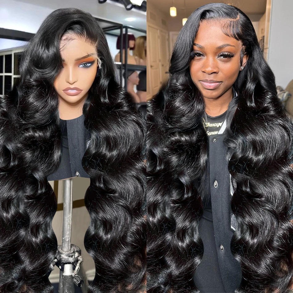 WIGS HUME BORDE de 30 pouces Perrues de cheveux humains us et optez pour les femmes noires 13x6 en dentelle HD Perruque frontale brésilienne Brés