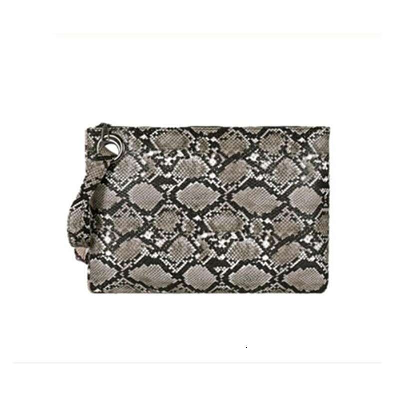 High Quality Women's Zero Wallet 2024 Spring Limited Fashion Casual Snake Pattern Square PU Leather Zipper Commuting Small Handbag
