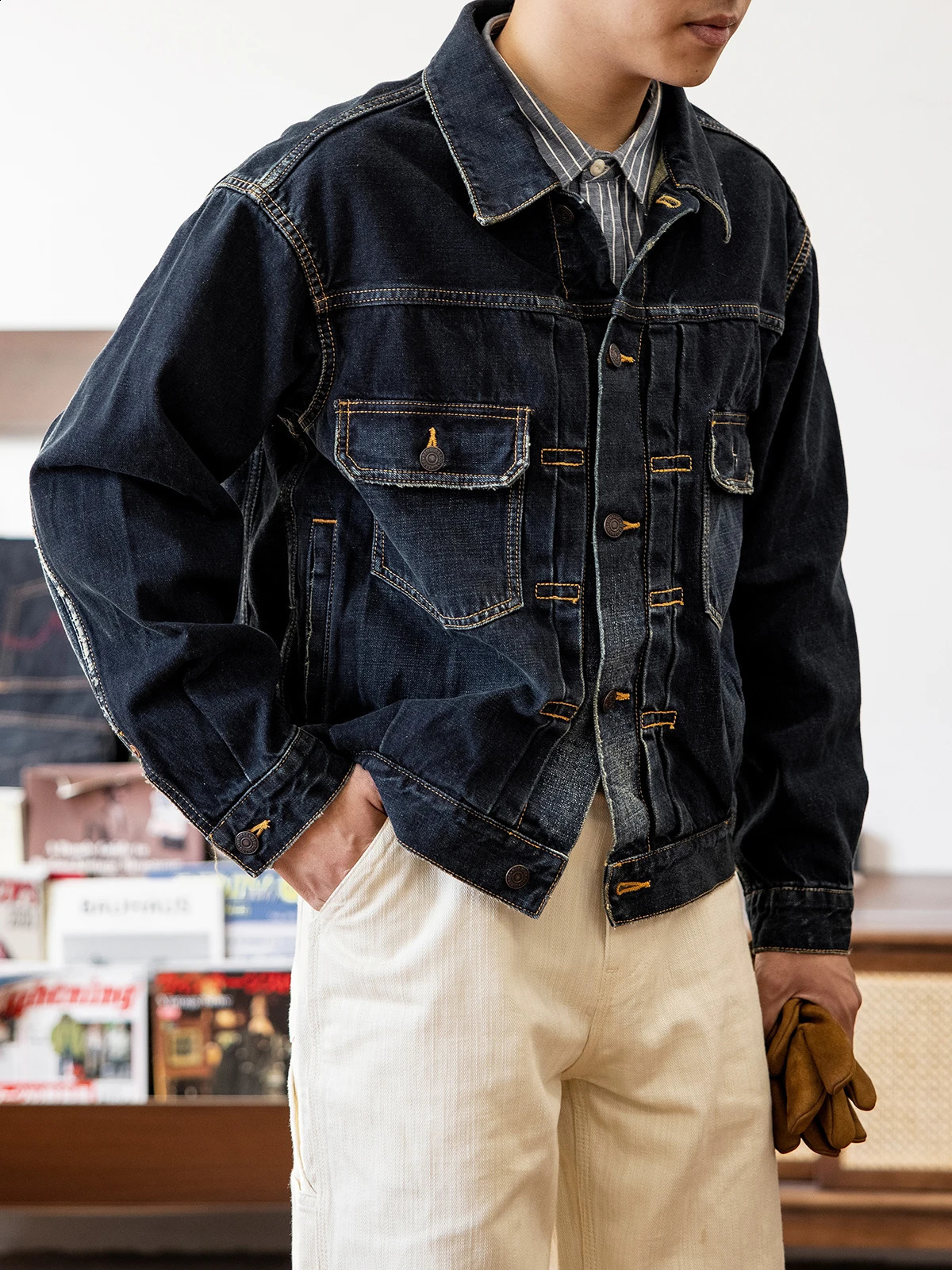 Red Tornado 101XX Damaged 1009 Denim Jacket Vintage Wash Distressed Type II Jean Outerwear 250920
