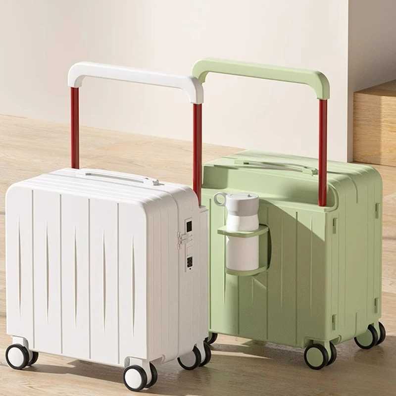 1820 inch Boarding Box Wide Trolley Luggage Ultralight 2025 New Password Cabin Bag Small Suitcase with USB Port Cup Holder W250920-image-1076020065