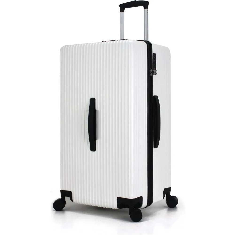 GinzaTravel Trunk Luggage 28 Inch Luggage with Spinner Wheels Scratch resistant texture Lightweight PC material with TSA Lock W250920-image-1076022101