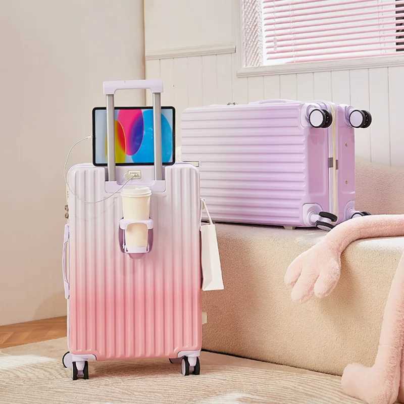 Luggage for women with high looks internet celebrity gradually changing color 24 inch large capacity luggage for students W250920-image-1076022397