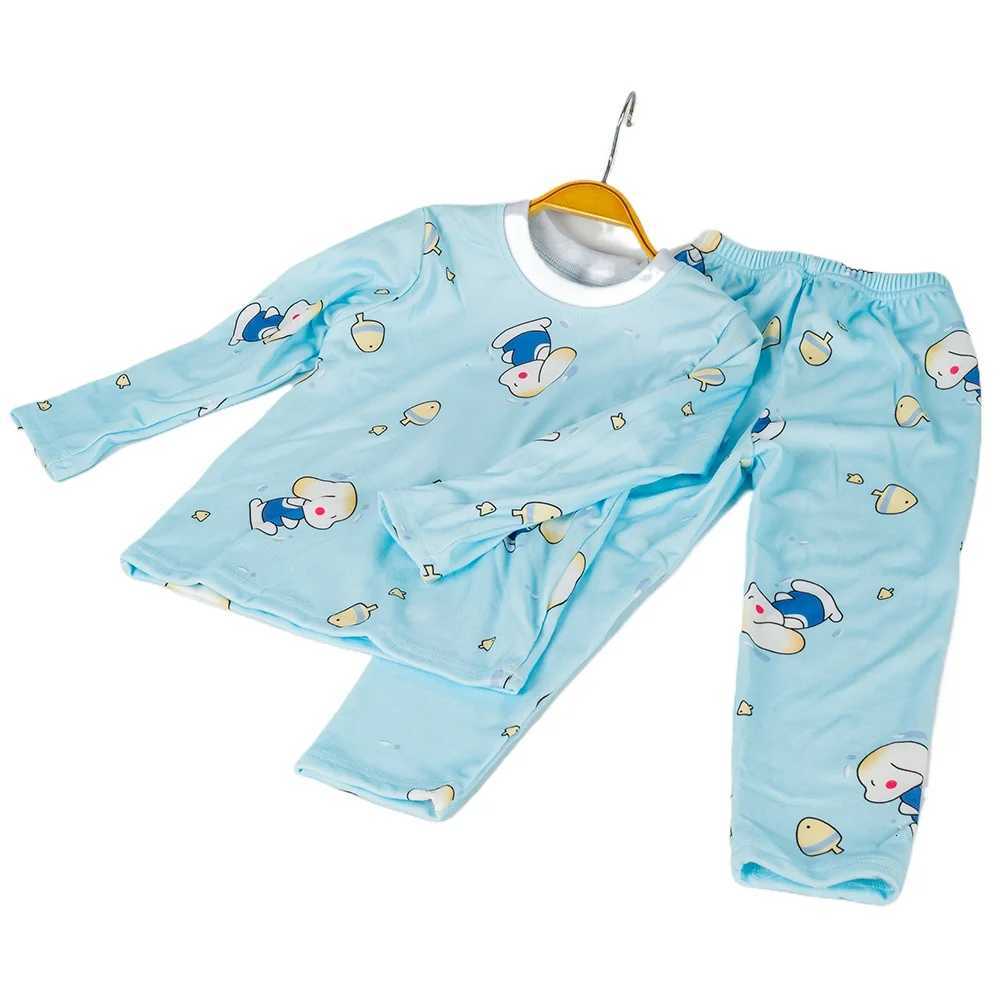 Enfants en coton pyjamas combinaison dessin animé enfants somnifères automne à manches longues toproussers 2pcs garçons filles velours pyjama sal