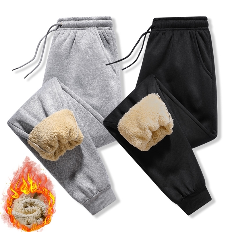 Pantalon pour hommes en automne et hiver épaissis avec une toison pour les vêtements de vêtements de serviette extérieurs