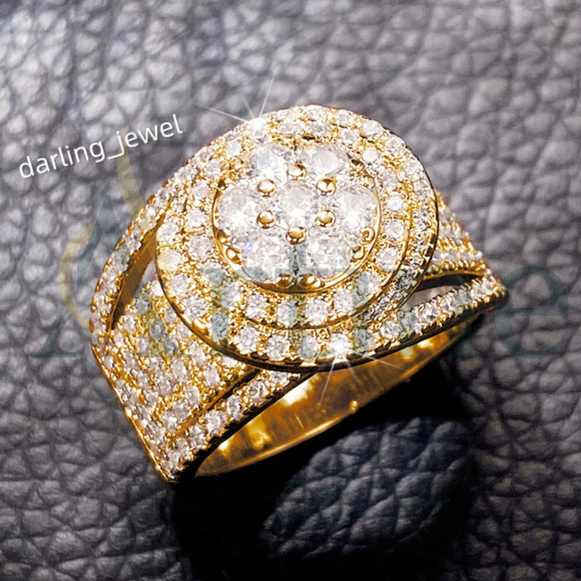 Mens Stylish 925 Sterling Silver Iced Out Hip Hop Ring Full Moissanite Diamonds for Weddings and Parties Factory Wholesale