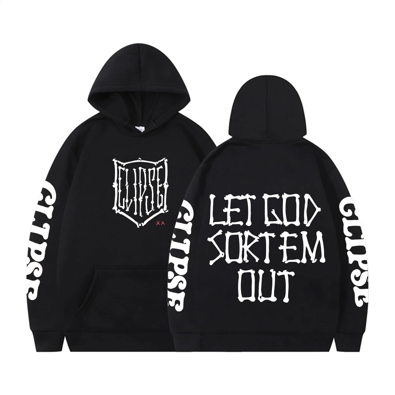 Clipse Album Let God Sort Em Out Hoodie Men Women Long Sleeve Streewear Hip Hop Shirt Men Casual Pullover Y2K Clothes 250919