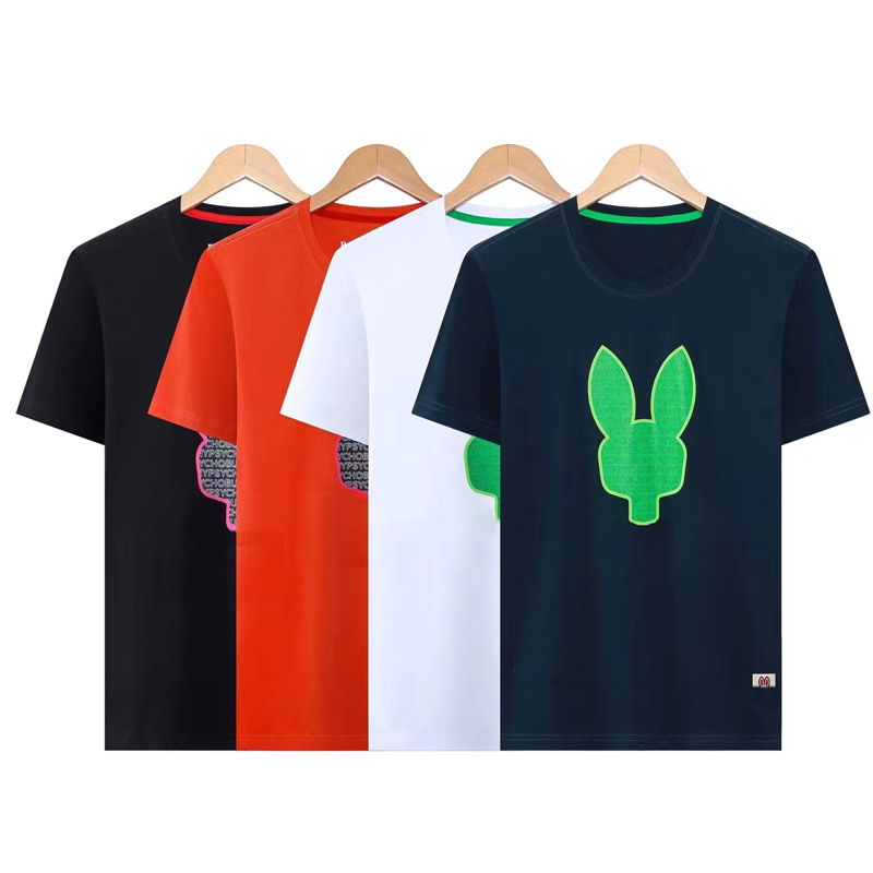 Mens Bunny Shirts Designer Tshirt Casual T-Shirt Crew Neck Business Tees Summer Slim Pure Cotton Short Sleeve Clothes USA Fashion Luxury Streetwe-image-967213617