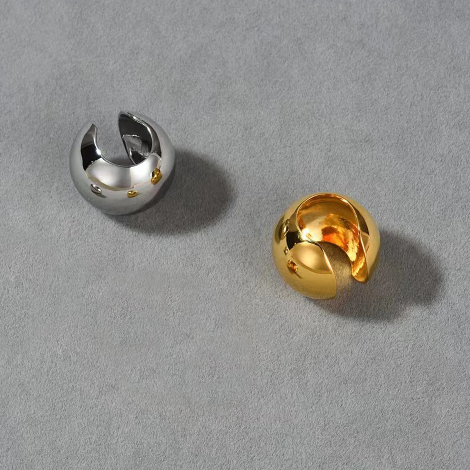 Smooth CSHAPEd pas de perçage Clips d'oreille pour les femmes Boucles d'oreilles métalliques solides et boucles d'oreilles cartilage de boucles P