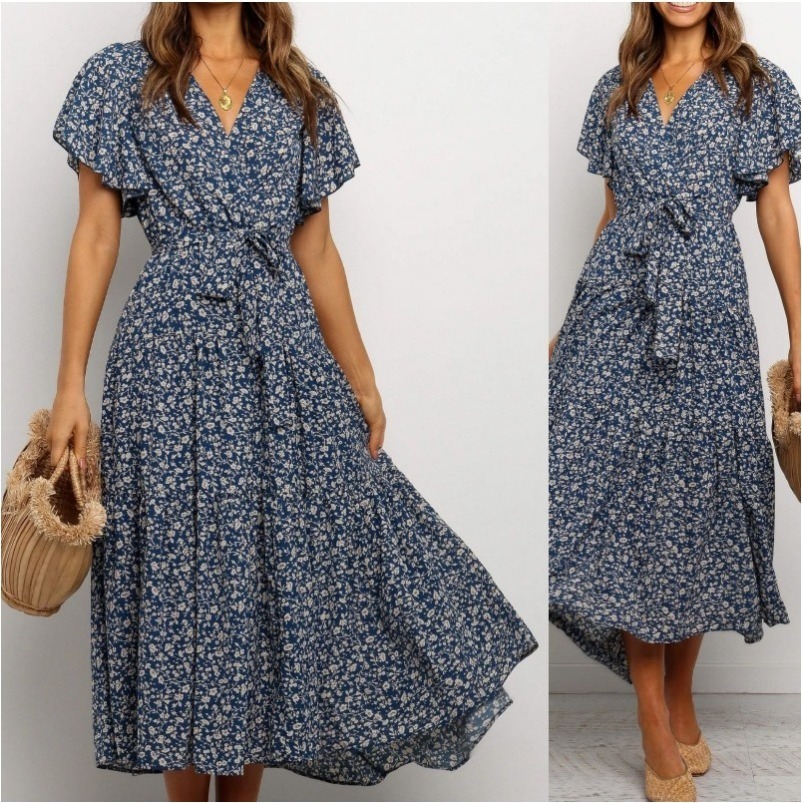 (859) Summer New Women's European and American Plus Size Dresses