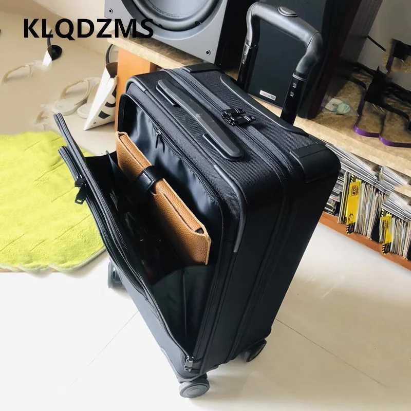 KLQDZMS Oxford Cloth 20 Inches Luggage Boarding Box Mens Cart Case Cart Type Travel Bag Universal Wheel Rolling Suitcase W250920-image-1076022926