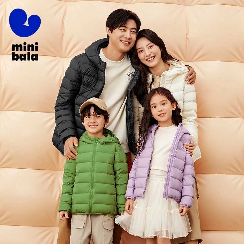 Mini Bala Down Jacket for Boys and Girls Light and Warm Baby ParentChild Windproof Trendy Solid Color Outerwear X250920