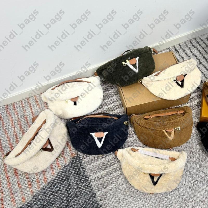 Winter Lamb Wool Waist Bags Unisex Designer Letter Pillow Bum Bag Women Man Fashionable Luxury Crossbody Bag -12 Casual Fannypack Purse EXS2509201
