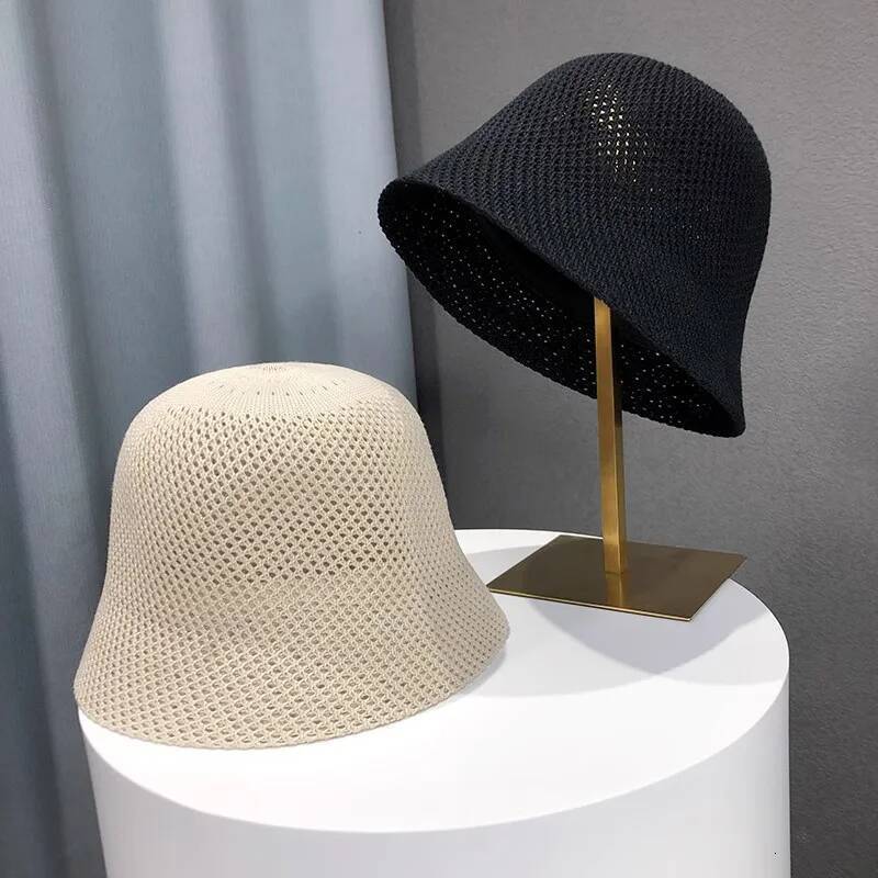Women Bucket Hat Female Beach Panama Caps Summer Hollow Out Thin Breathable Sun Hats Fold Outdoor Japanese Lesure Fishierman Cap ddmythur
