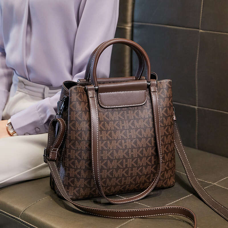 2023 New Hot Selling Vintage Bucket Printed Shoulder Large Capacity Versatile Women's Bag