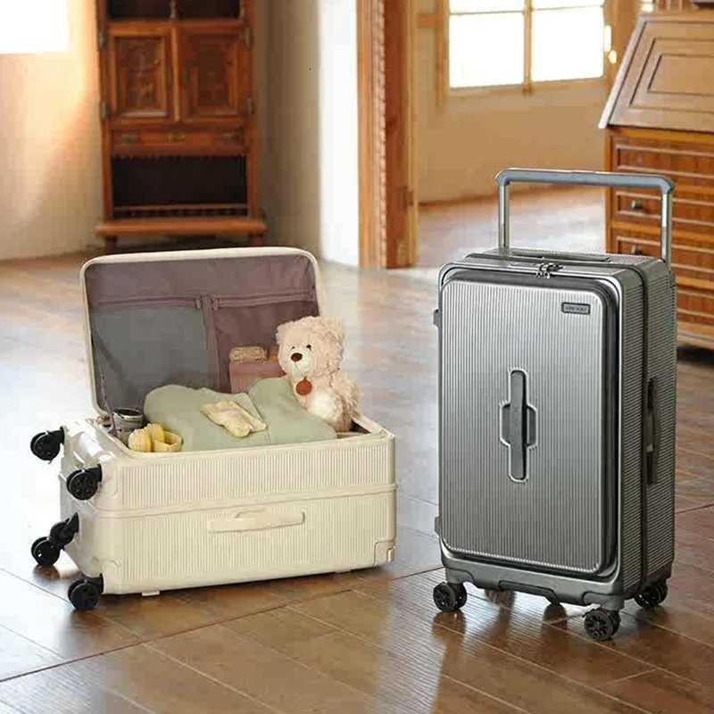 2025 Frontopening Luggage 26inch antidrop rolling suitcase 20inch carryon luggage combination suitcase 24inch travel b W250920-image-1076021890