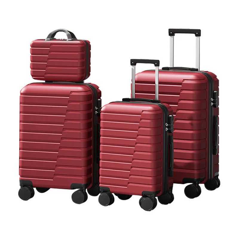 Large Capacity Luggage Sets of 4 Pieces 14202428 Inch Lightweight Suitcase with Lock Zipper ABSPC Luggage Boarding Case W250920-image-1076020146