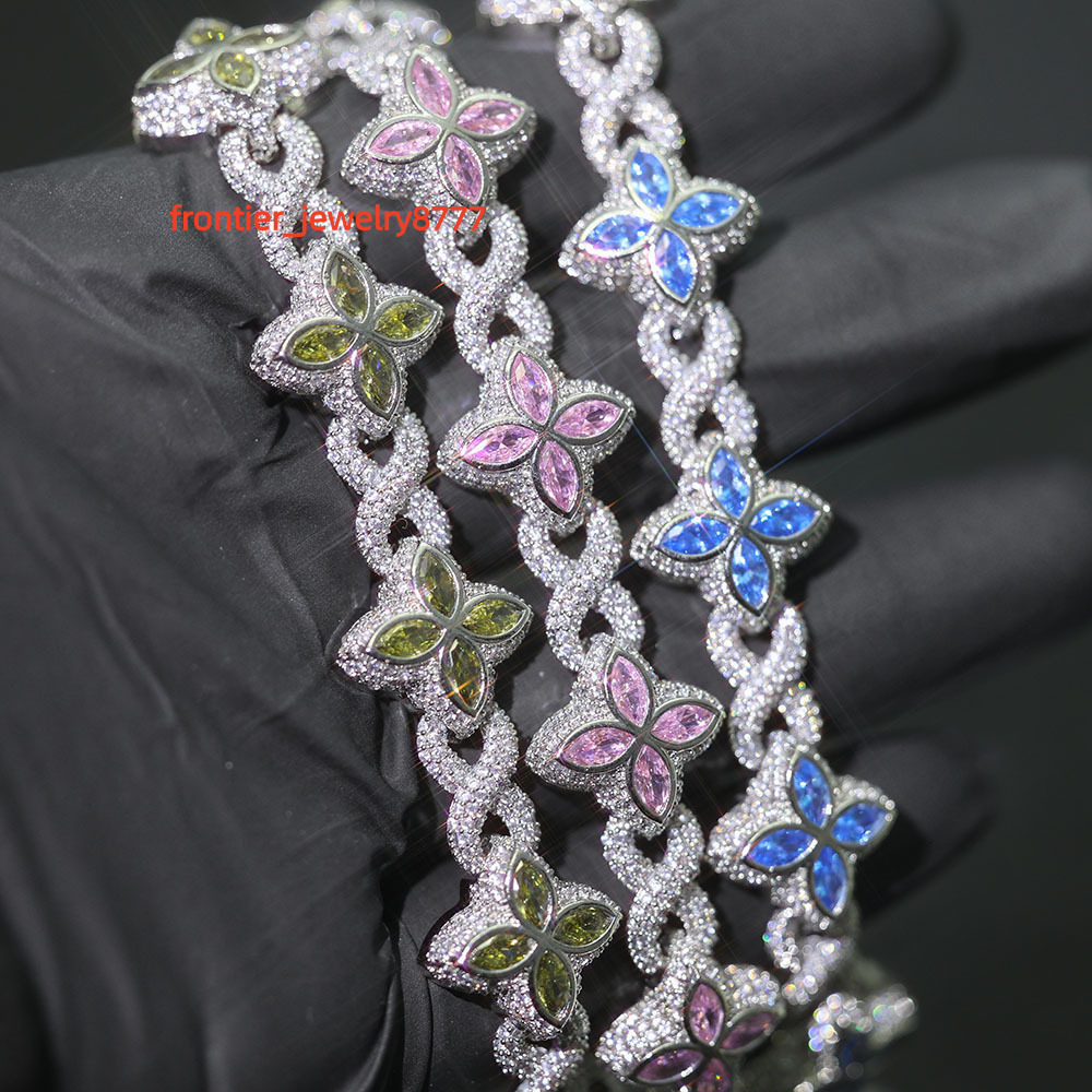 Hot Sale 925 Sterling Silver Iced VVS Quality Fine Jewelry Womens Moissanite Diamond Butterfly Pendant Necklace
