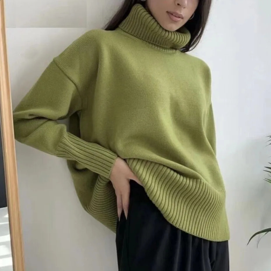 Femmes surdimensionnées en cachemire Cascolet Pull Bases Bases tricotes tricolo
