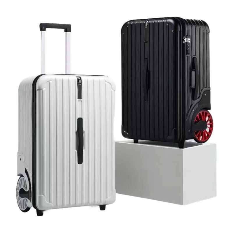 20 Inch Carry On Suitcase with SideOpen Design Large One Way Wheels Password Lock Hard Shell Trolley Luggage W250920-image-1076020269