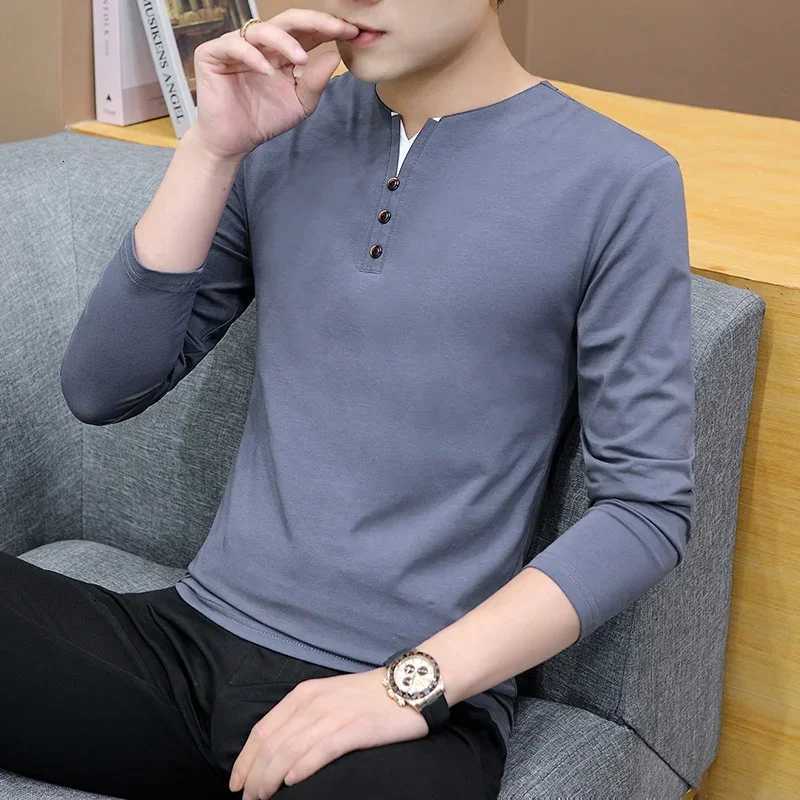 BROWON Brand O Neck TShirts Man 2025 New Spring Autumn Solid Color Basic Tshirt Mens Business Casual Fashion Male ClothesXJ250920