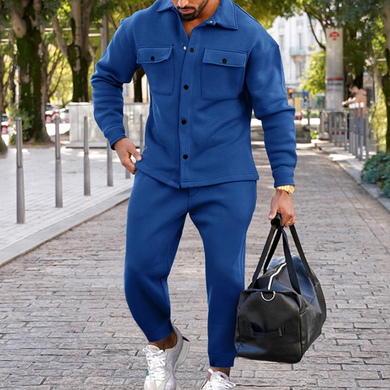 Vintage hommes survêtement décontracté Joggers vêtements de sport vestes et pantalons 2 pièces ensembles Hip Hop sport costume homme vêtements ré