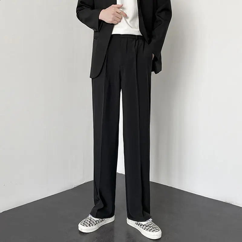 Summer Tailoring Thin Baggy Mens Casual Straight Pants Trend Vintage Original Clothing Fashion 2025 Big Size Sale Male Trousers 250919
