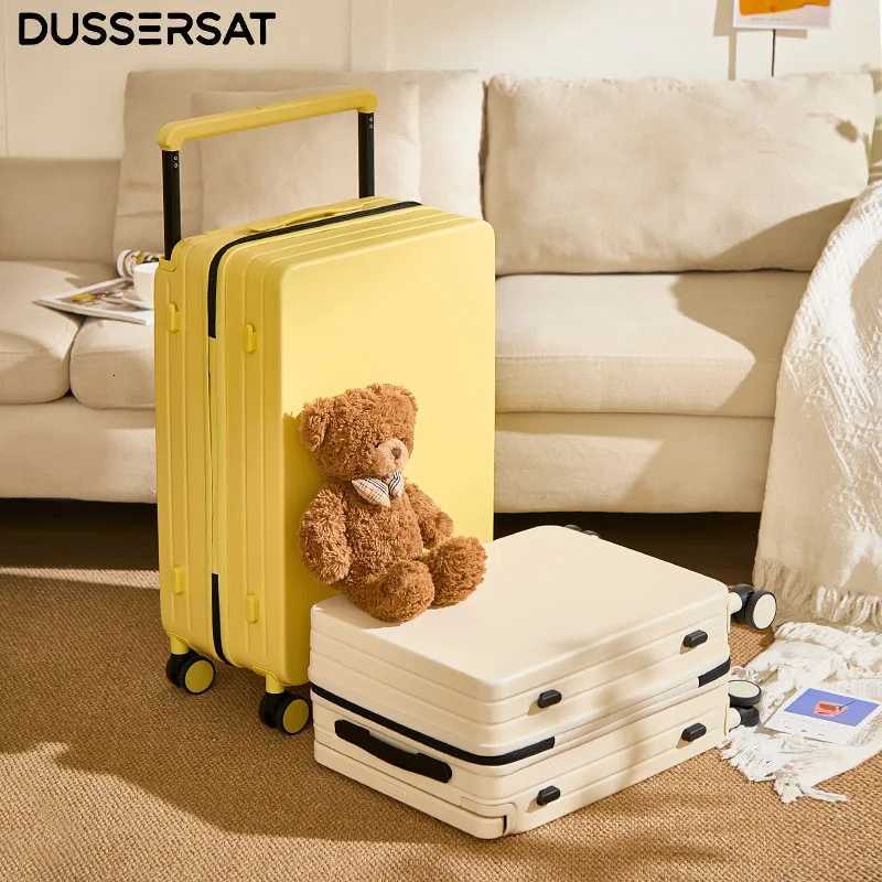 PC Luggage Suitcase Wide Handle Travel Rolling Spinner Wheels Hardside TSA Lock 20 24 26 Inch Unisex Boarding Luggage Suitcase W250920-image-1076021673