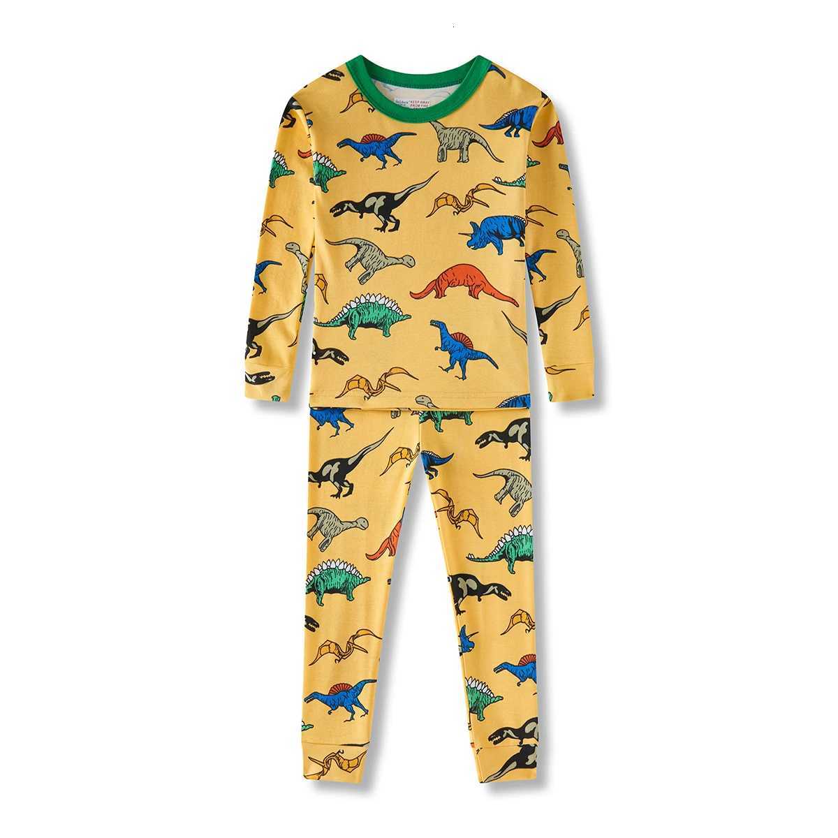2025Newboys Cotton Dinosaur Pyjama Set 28 YEARS Super vêtements de sommeil à manches longues à manches longues