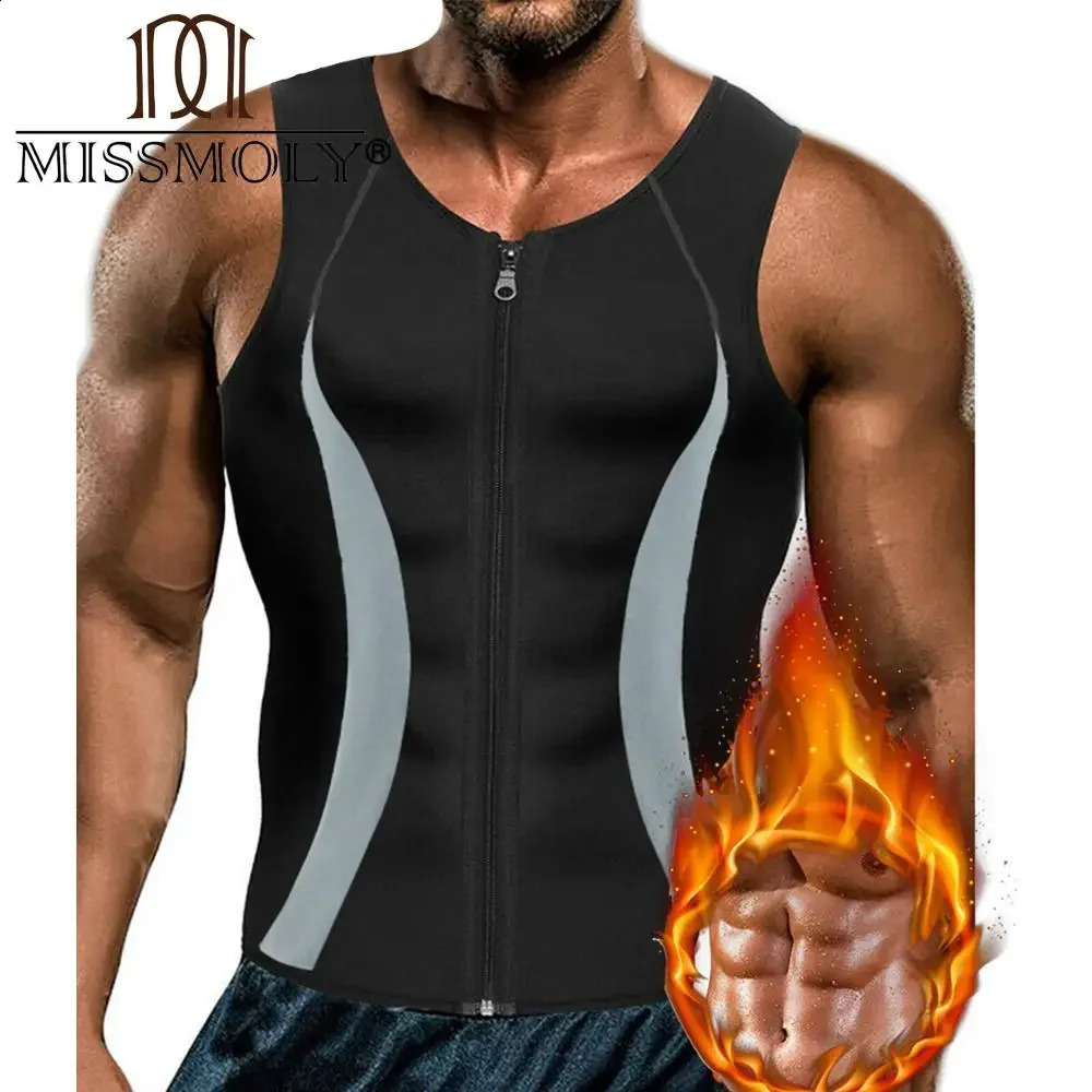 Neoprene Men Body Shaper Waist Trainer Vest Slimming Sauna Sweat Suits Tummy Control Tank Tops Abs Workout Shapewear Undershirt 250920