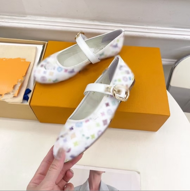 woman Ballet Flats shoes designer shoe loafer 100% real leather Flat Ballerina Shoes luxury shoe Classic Mary Jane women Loafers Daily Outfit 35-