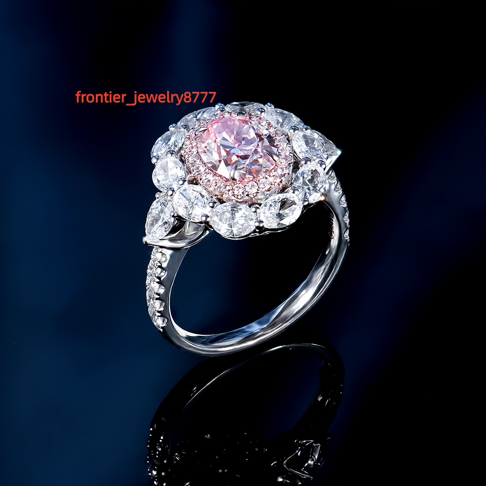 Luxury Womens 18k White Gold Ring Igi Certified Trendy Oval Engagement Wedding with Vvs Hpht Cvd Lab Created Grown Diamond