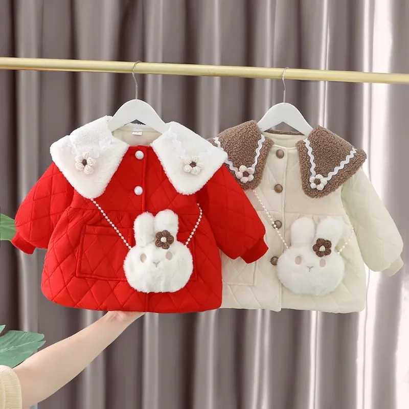 Ropa De Nio Child Clothing 2023 Winter Baby Clothes Korean Cute Girl Outer Cartoon Down Jacket Plush Princess Girl Clothes X250920