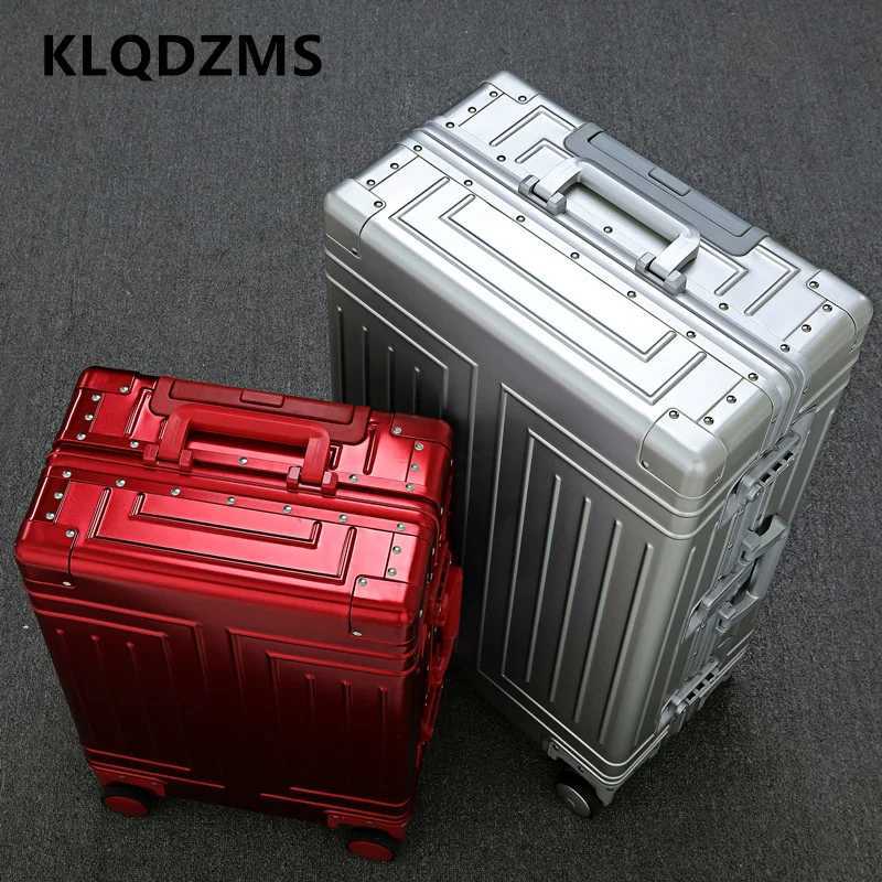 KLQDZMS Cabin Suitcase Full Aluminum Magnesium Alloy Boarding Box Business Trolley Case 20242629 Inch Carryon Travel Luggage W250920-image-1076034195