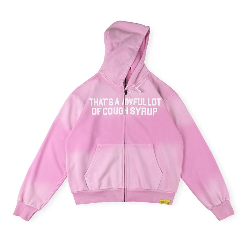 That's A AWFUL LOT OF COUGH SYRUP Zip Up Hoodie Designer Designer Pullover Sweatshirt Men Women Hoodies Sweatpants Tracksuits US Size