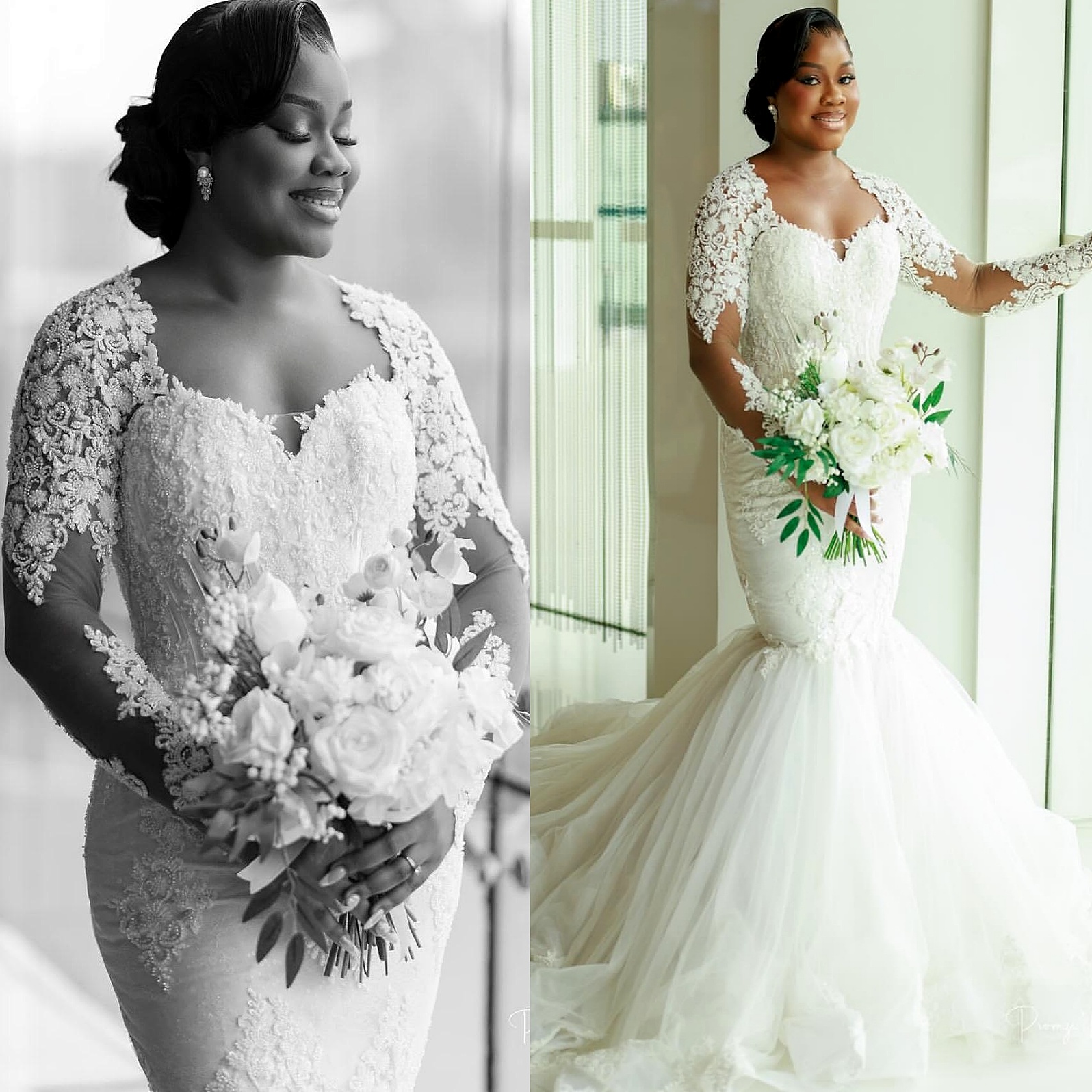2025 ASO EBI plus taille Ivory Sirory Robe de mariée en dentelle en dentelle en dentelle en dentelle Vintage Bridal Robes ZJ0469