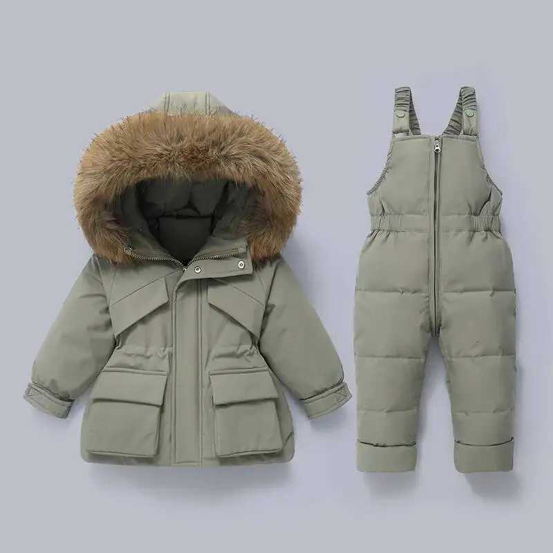 Children Clothing Set Hooded Parka Boy Baby Overalls toddler Girl Clothes Winter Warm Down Jacket Kids dinosaur Coat Snowsuit X250920