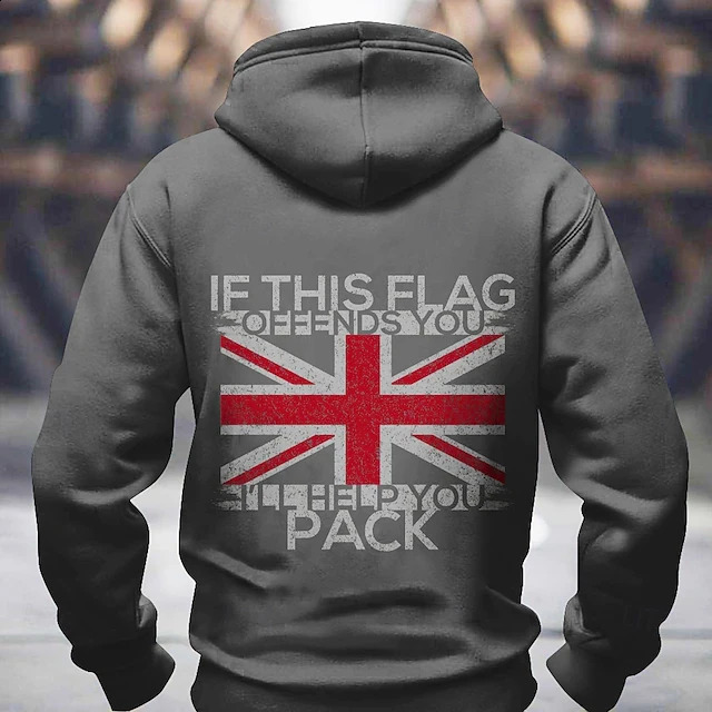 UK Flag graphic Mens Long Sleeve Hoodie Spring Autumn Simple Basic Style letter Sports Hoodie rens Adult Pullovers Tops 250919