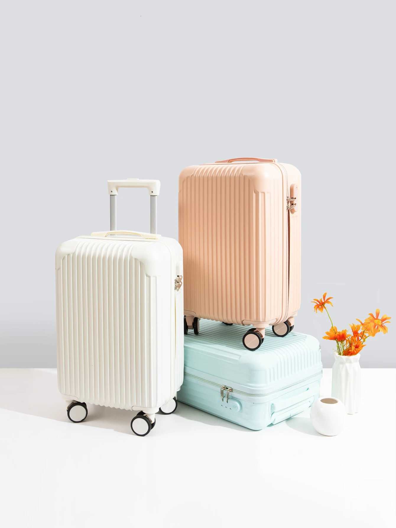 USB Business Luggage with Cup Holder Silent Universal Wheel Luggage for Men and Women 20222426 inch Cabin Travel Trolley W250920-image-1076020380