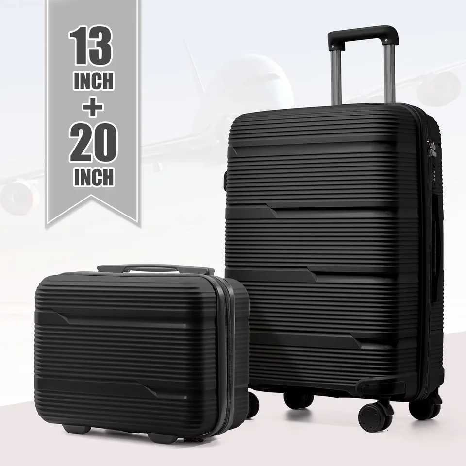 Travel Suitcase Rolling Carry on Boarding Luggage Cabin Set with Cosmetic Case Spinner Wheels Travel Trolley Case 13 20 Inch W250920-image-1076021806