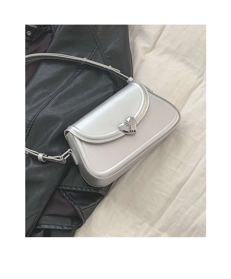 French Niche Underarm For Women 2023 New Fashion Love Lock Small Square Versatile Shoulder Commuter Bag