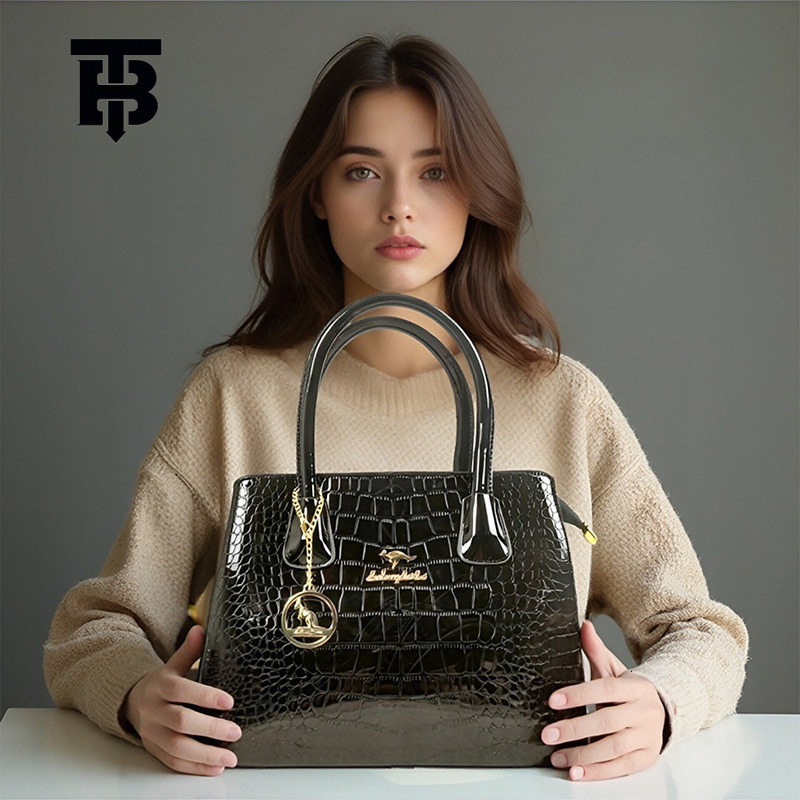 TB BHULAMTE Free Shipping New Designer Women's Bag Fashionable Crocodile Pattern Women's Bag High-end Large Capacity Shoulder Bag Crossbod