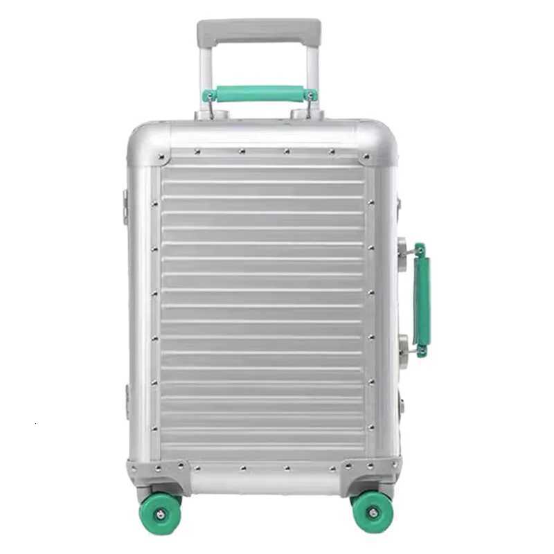 20 Inch Carry On Luggage Aluminum Alloy Suitcase with TSA Lock Smooth Wheels Lightweight Luggage for Business Travel W250920-image-1076020386