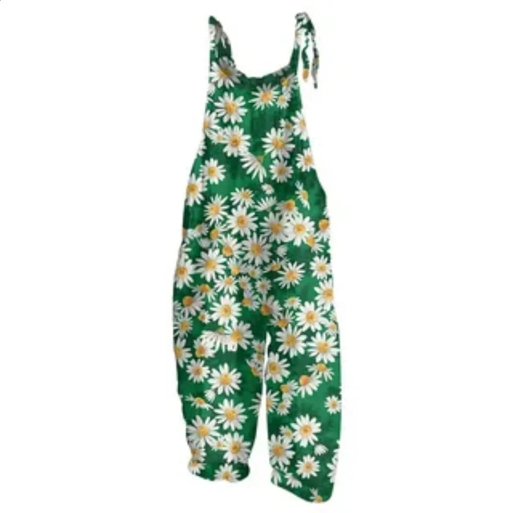 2025 Femmes d'été des femmes et de combinaison sexy 3D Daisy Sweet Sweet Polydold Adjustable Broteaux 250921