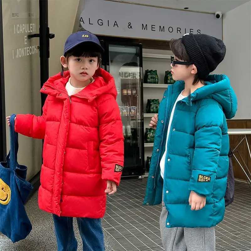 Childrens Down Cotton Jacket Thickened Childrens Clothing Kids Boys Jacket New Winter Girls Coat Parka X250920