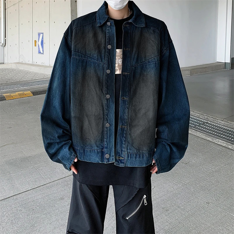 Fashion Mens Patchwork Déstruction de la veste en jean Spring and Automne Casual Hawaiian Streetwear Outdoor Mens Clothing 2025 250920