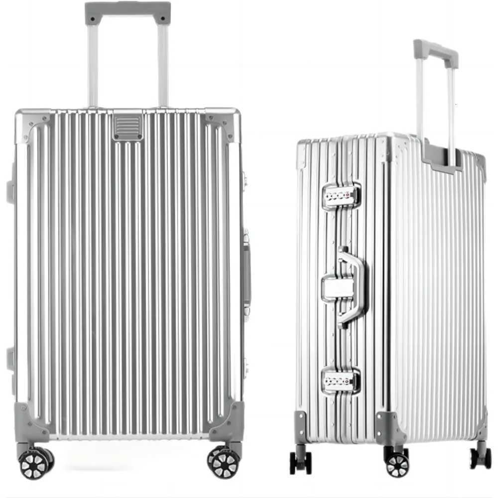 HotWay 28 Inch All Aluminum Checked in Luggage Hard Shell Suitcase with Spinner Wheels and TSA Lock Large Suitcase for Busines W250920-image-1076022104