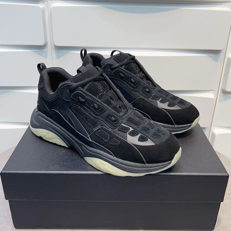 Designer shoes Men Sneakers Bone Runner Series Casual Vintage Trainers High Quality Leather splice Comfortable breathable shock absorption Sneakers